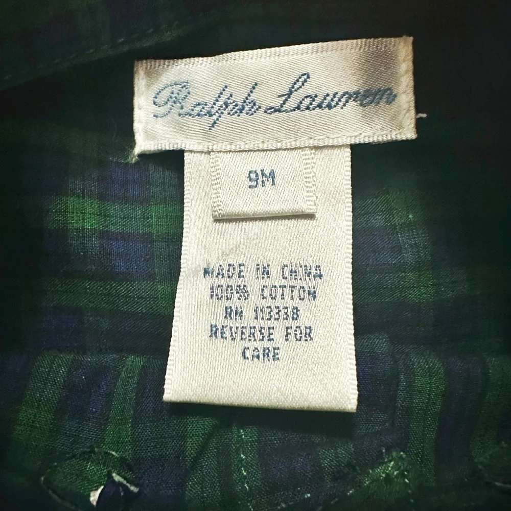 Ralph Lauren | Infant Black Watch Plaid Button Down (9 mos)
